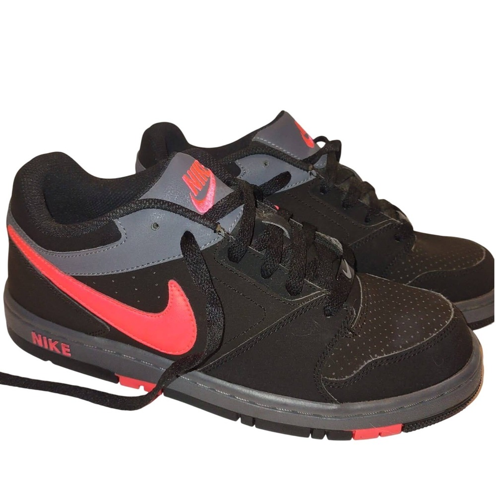 Nike Prestige IV Mens 7.5 Skate Shoes Black Solar Red Cool Grey 488428-062 Retro